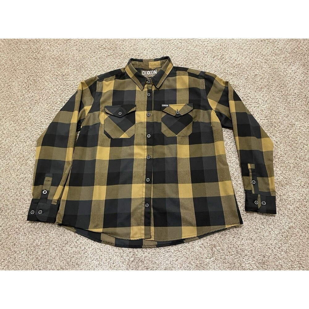 Dixxon Women’s The Journey Flannel Shirt gold and black 2XL